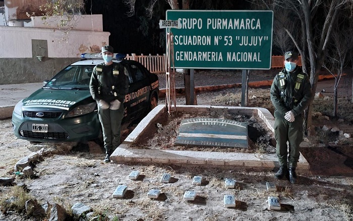 En Purmamarca Gendarmería incauta cocaína con un valor de $ 16.000.000 de pesos