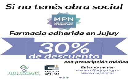 Libertador: Colegios Farmacéutico y Médico de Jujuy firman convenio por la campaña de Medicamentos de Primer Nivel