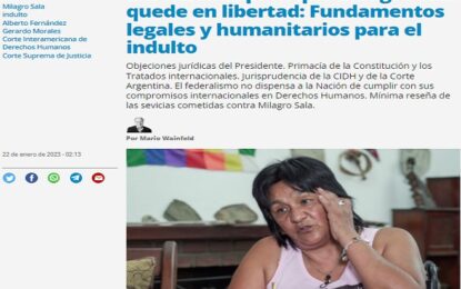 Fuerte embestida de Página 12 a Alberto Fernández por el indulto a Milagro Sala