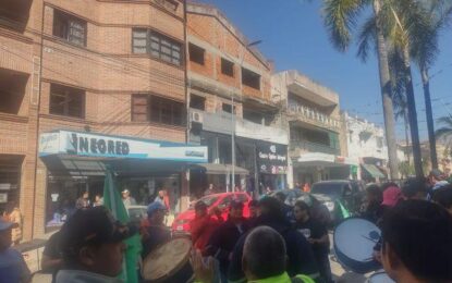 Protesta de los trabajadores de Agua Potable de Jujuy