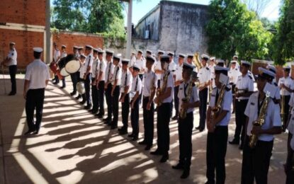 San Pedro: Inicio del ciclo lectivo 2024 de la Banda Infanto Juvenil de la policía de la provincia