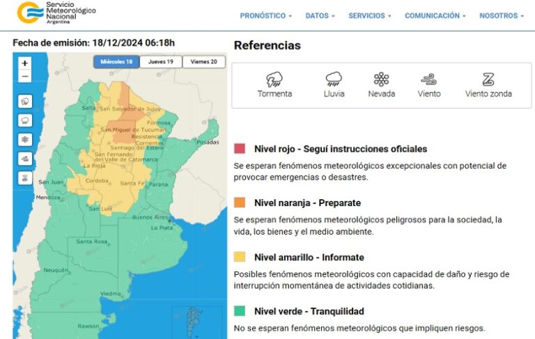 El SMN lanzo alerta hoy por tormentas y granizo en Jujuy y otras 12 ...