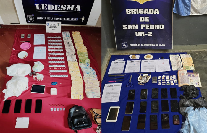 Miles de dosis secuestradas y más de 30 detenidos en operativos antidrogas en Jujuy