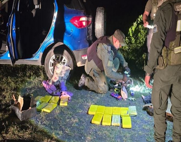 San Pedro: Circulaban con más de 19 kilos de cocaína en el vehículo