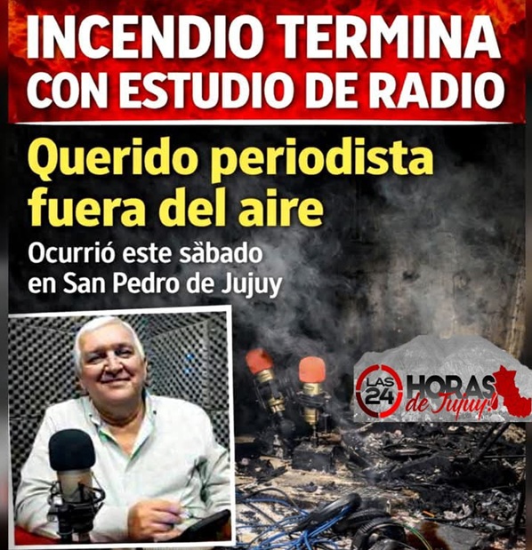 Se incendió un estudio de radio y televisión digital