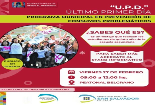 UPD 2026: Brindarán asesoramiento y actividades para jóvenes en la zona céntrica de San Salvador de Jujuy