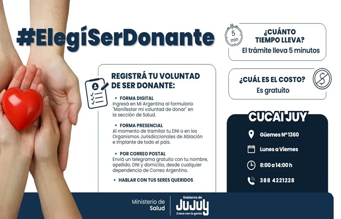 Jujuy concretó el operativo de donación de órganos número 14 en el Pablo Soria