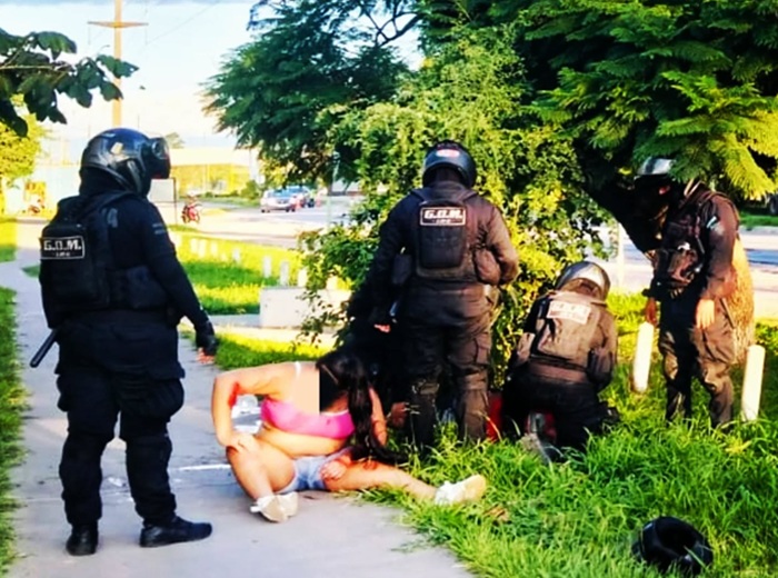 Persecución y captura: Tenía pedido de detención por violencia de género y derrapó al querer escapar