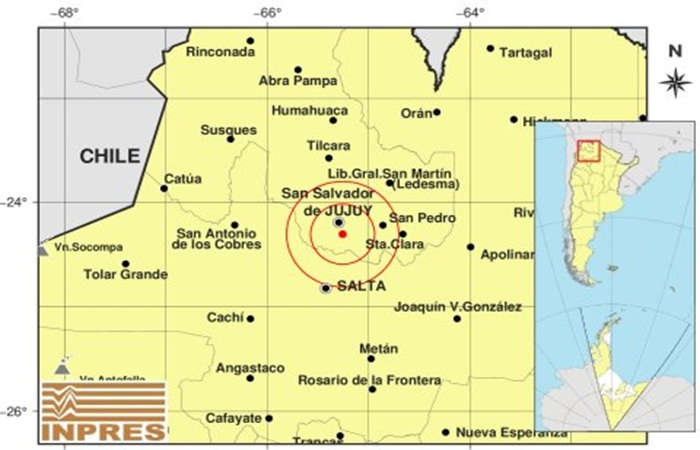 Leve sismo se sintió en San Salvador de Jujuy