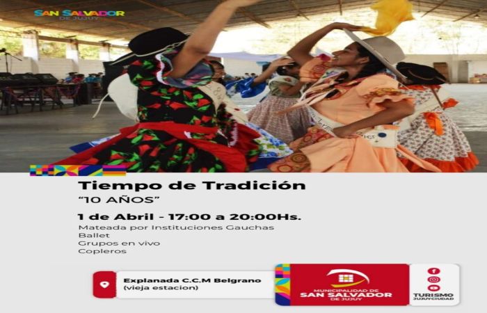 “Tiempo de Tradición” 10 aniversario con una gran fiesta cultural en la Vieja Estación