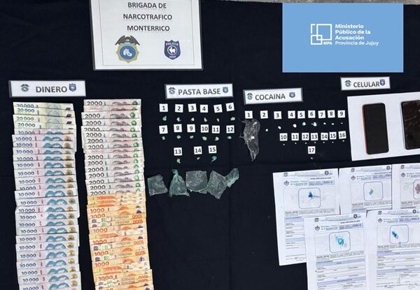 El MPA desarticuló un punto de venta “delivery” de drogas en El Carmen y secuestró más de $ 400 mil