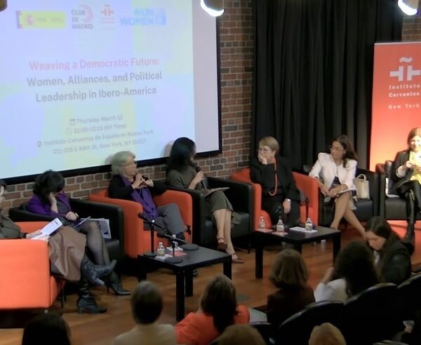 Carolina Moisés en el foro de ONU Mujeres y Club de Madrid