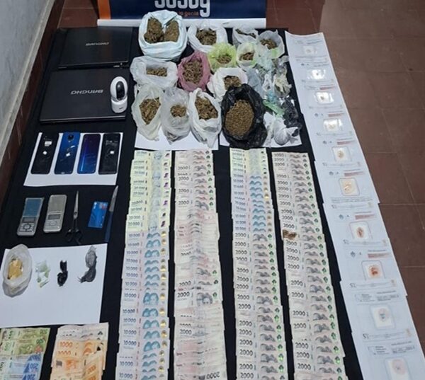 Allanamientos por narcomenudeo en Alto Comedero y Los Alisos: Incautaron más de 1,5 kilos de estupefacientes y dos detenidos