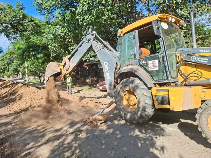 Avanza el recambio de cañerías en avenida 9 de Julio de San Pedro