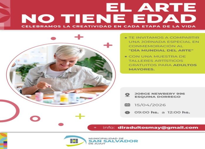 “El arte no tiene edad”: Invitan a adultos mayores a participar de una jornada creativa