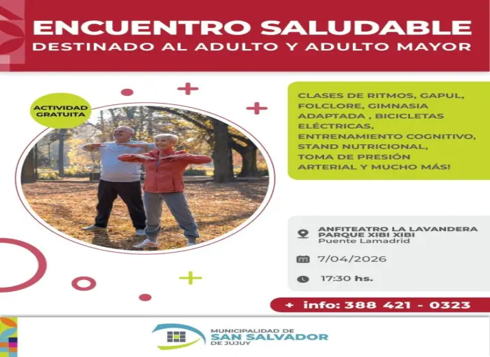 Invitan a adultos mayores a un Encuentro Saludable en el Parque Xibi Xibi