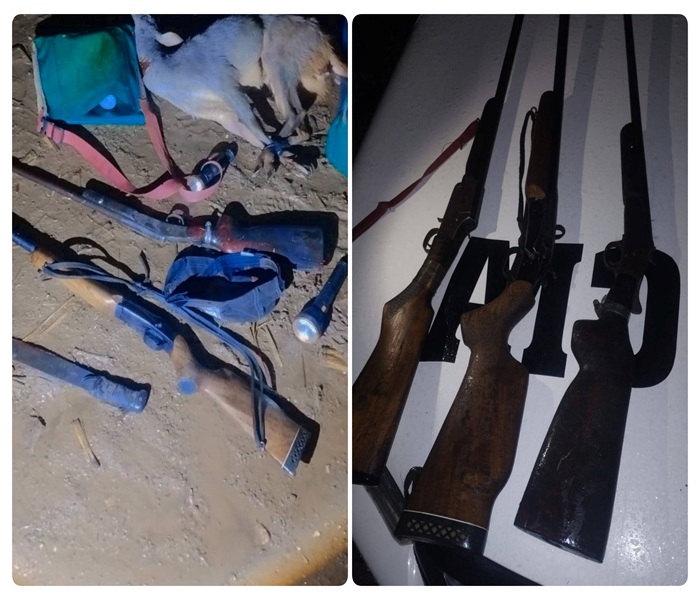 El Piquete: Cuatro cazadores detenidos en un operativo rural con armas y fauna silvestre