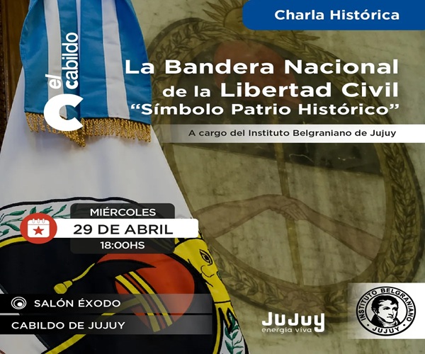 Difunden la historia de la Bandera Nacional de la Libertad Civil en el Cabildo de Jujuy