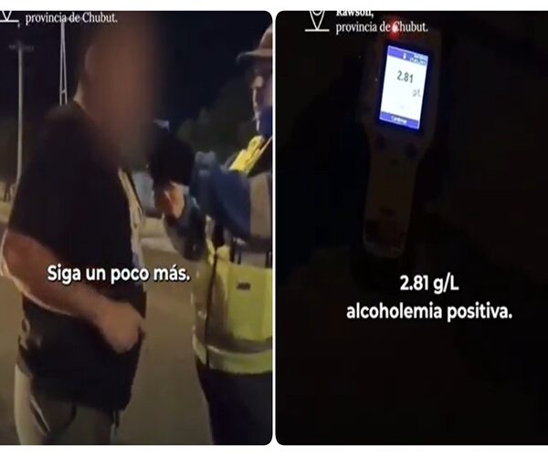 Inconsciente al volante en Chubut: Fue detenido dos veces en 14 días por alcoholemia positiva grave