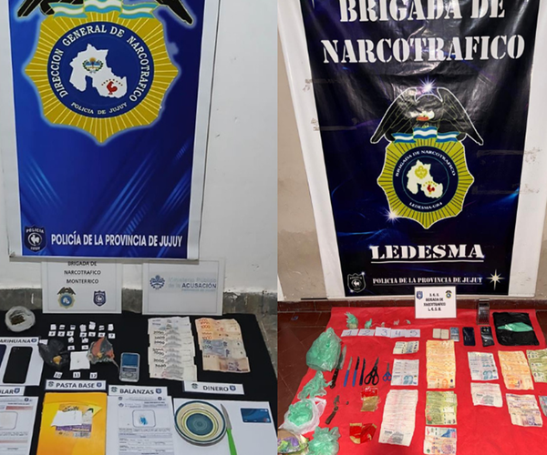 Operativos contra el narcomenudeo en Jujuy: Más de 1.500 dosis secuestradas