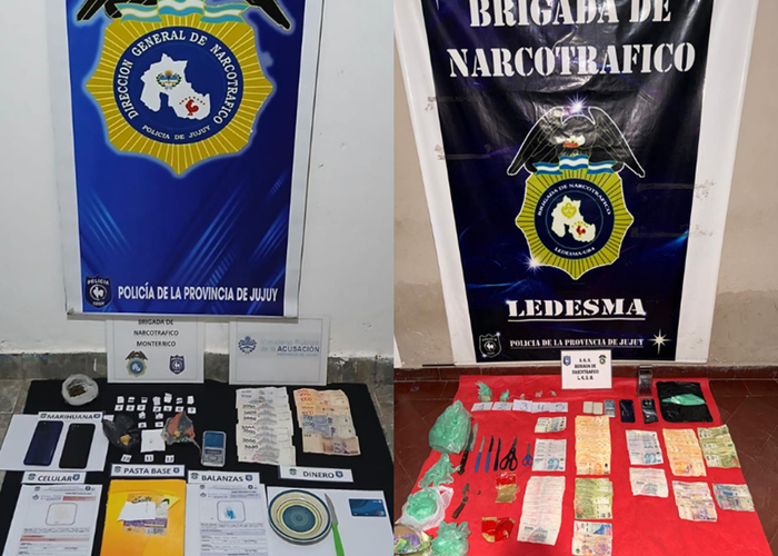 Operativos contra el narcomenudeo en Jujuy: Más de 1.500 dosis…
