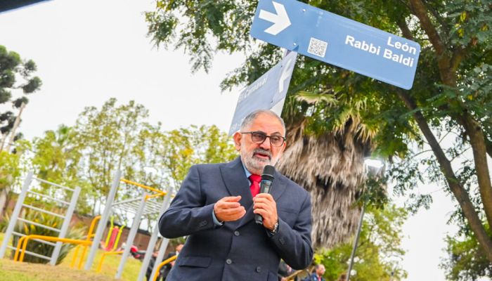 El intendente Jorge participo del homenaje a León Rabbi Baldi con una calle en su honor