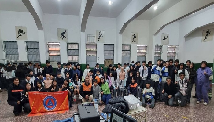 Defensa Civil brindó una capacitación en gestión de riesgo en la Escuela Técnica N° 1 «Escolástico Zegada»