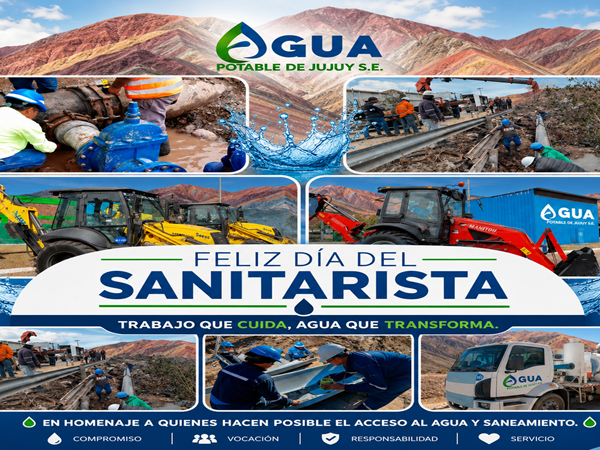Agua Potable de Jujuy celebra hoy el Día del Trabajador Sanitarista y destaca la labor esencial de su personal