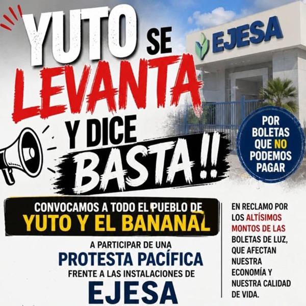 Vecinos de la localizad de Yuto se movilizaron por el pésimo servicio de EJESA y aumentos de tarifas