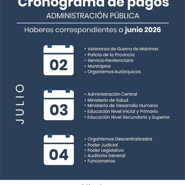 El jueves 2 de julio comienza el cronograma de pagos en Jujuy