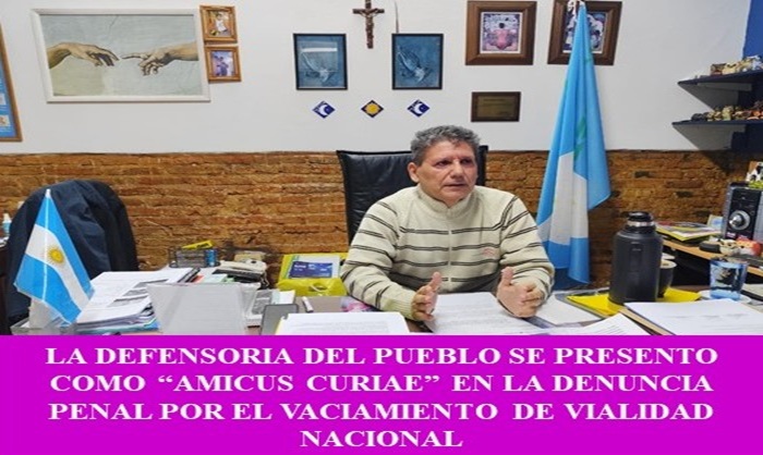 La Defensoría del Pueblo de Formosa se presento como “Amicus Curiae” en la denuncia penal por el vaciamiento de Vialidad Nacional