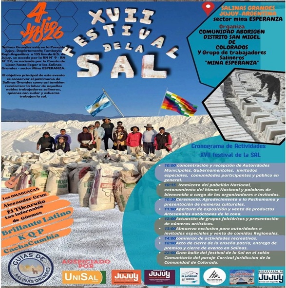 Se viene la XVII edición del Festival de la Sal en la Quebrada