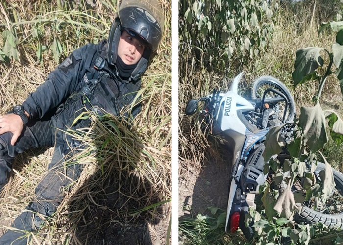 Un policía fue embestido por una persona que conducía alcoholizado