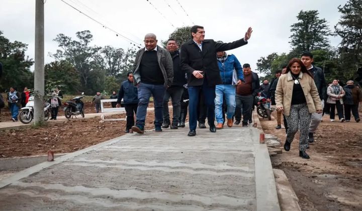 El gobernador Sadir supervisó el avance de obras de infraestructura urbana en Fraile Pintado
