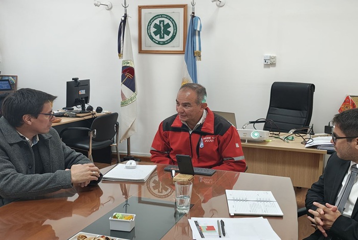 El ministro de Hacienda se reunió con autoridades del SAME