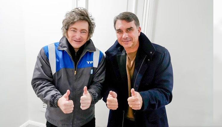 Javier Milei confirmó que viajará en julio a Brasil para apoyar a Flavio Bolsonaro