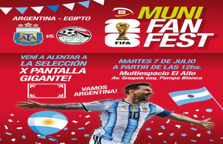 Muni Fan Fest: Invitan a alentar a Argentina en los octavos de final del Mundial 2026