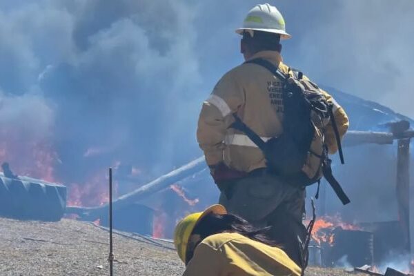 Incendio en Volcán: Brigadistas evitaron que las llamas alcanzaran una vivienda en Chilcayoc