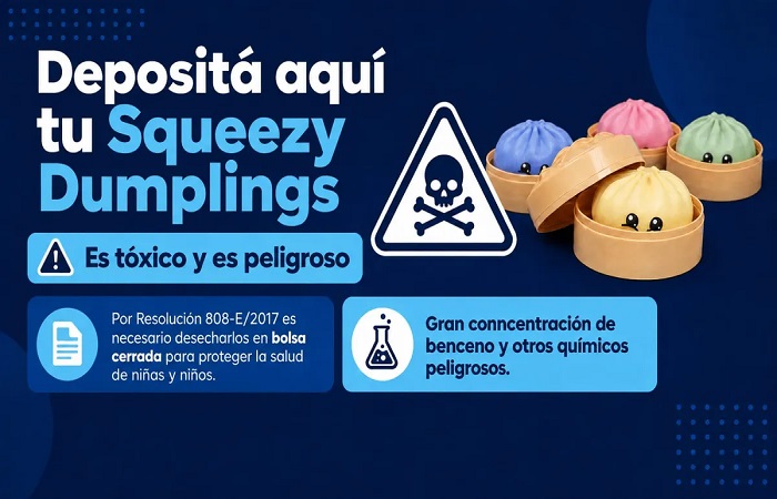 Fueron retirados del mercado los juegos Squeezy Dumpling: Dónde llevarlos en Jujuy para una disposición segura