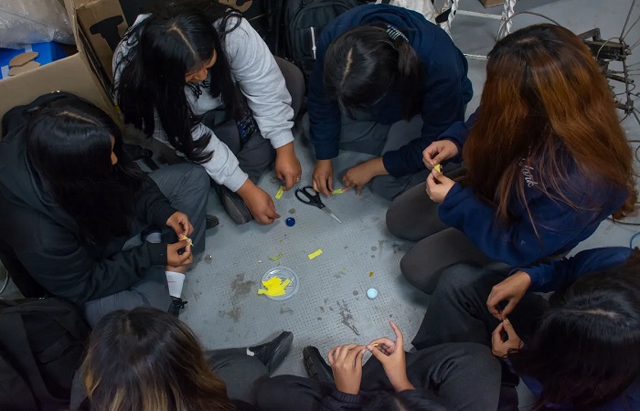 Educación promueve la construcción de las carrozas en una comunidad de cuidados