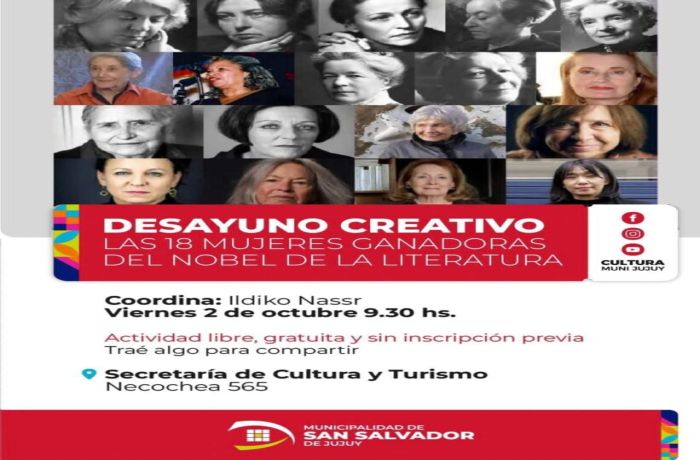 “Desayuno Creativo”: Un recorrido por las 18 mujeres que ganaron el Nobel de Literatura