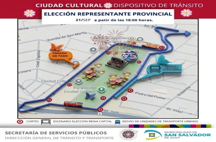 Elección Representante Provincial: Habrá cortes de tránsito desde las 18&hellip;