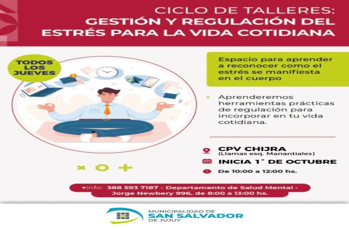 Abren la inscripción al Taller de Gestión y Regulación del Estrés en el CPV Chijra