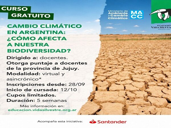 Docentes de Jujuy podrán capacitarse gratis en «Cambio Climático» y obtener puntaje