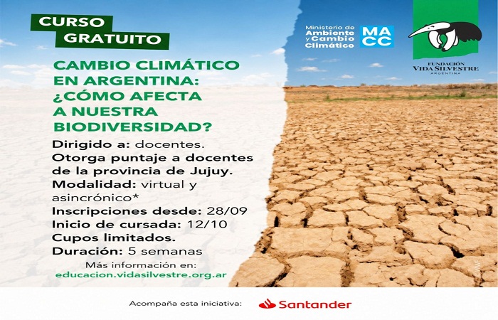 Docentes de Jujuy podrán capacitarse gratis en «Cambio Climático» y…