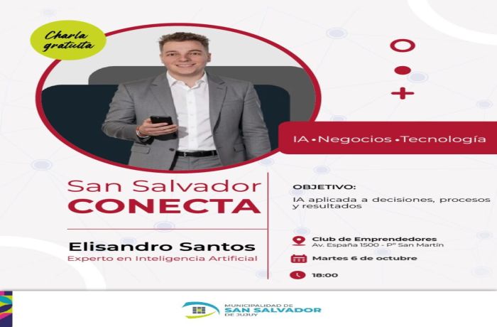 San Salvador Conecta: Invitan a una charla gratuita sobre inteligencia artificial e innovación