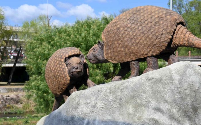 Los gliptodontes que habitaron el Xibi Xibi hace 6,3 millones de años ya tienen sus esculturas