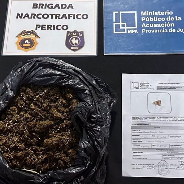 Secuestraron más de un kilo de marihuana y 55 dosis de cocaína en distintos procedimientos realizados en Perico