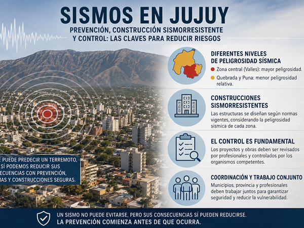 Sismos en Jujuy: Qué zonas presentan mayor riesgo y por qué el control de las construcciones es clave