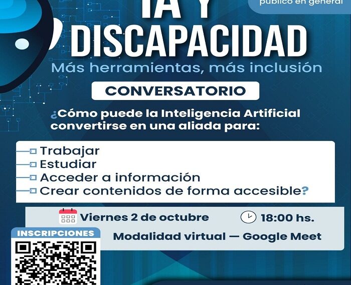 «Conversatorio IA y Discapacidad» para una mayor inclusión y accesibilidad